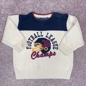 TCP football League Champs cotton knit sweater football 18 months